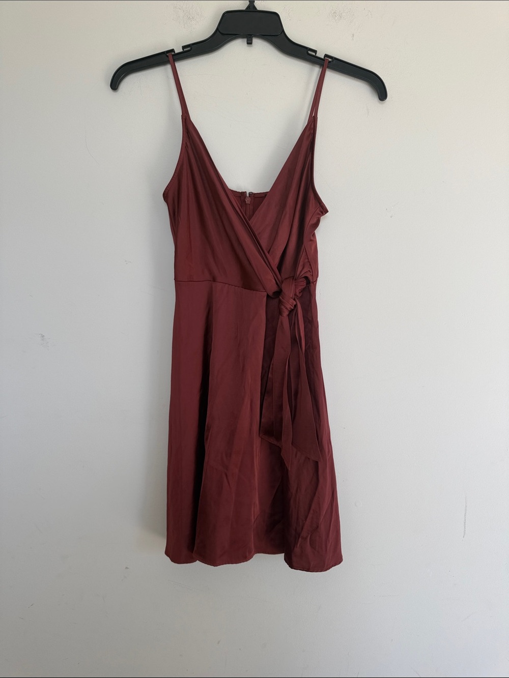 Express Burgundy Wrap Mini Dress